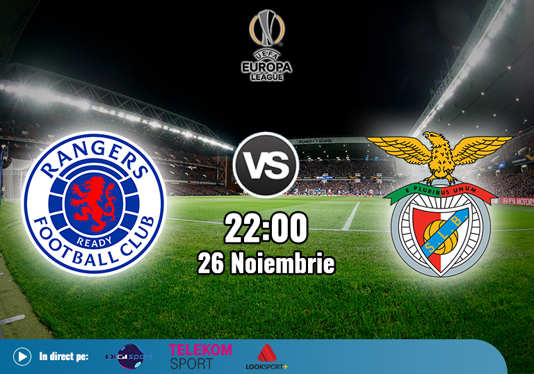 Rangers Benfica , Europa League , 2020