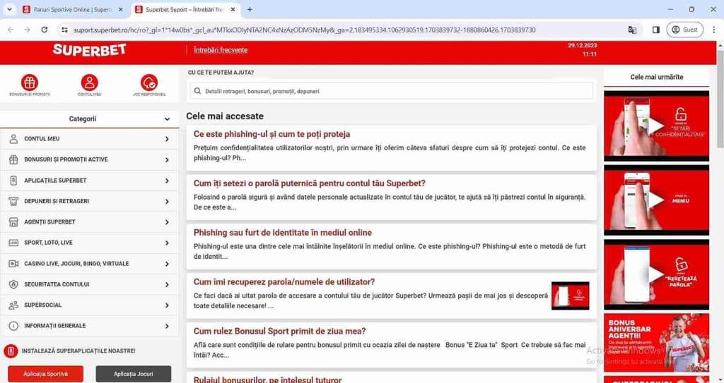 FAQ superbet