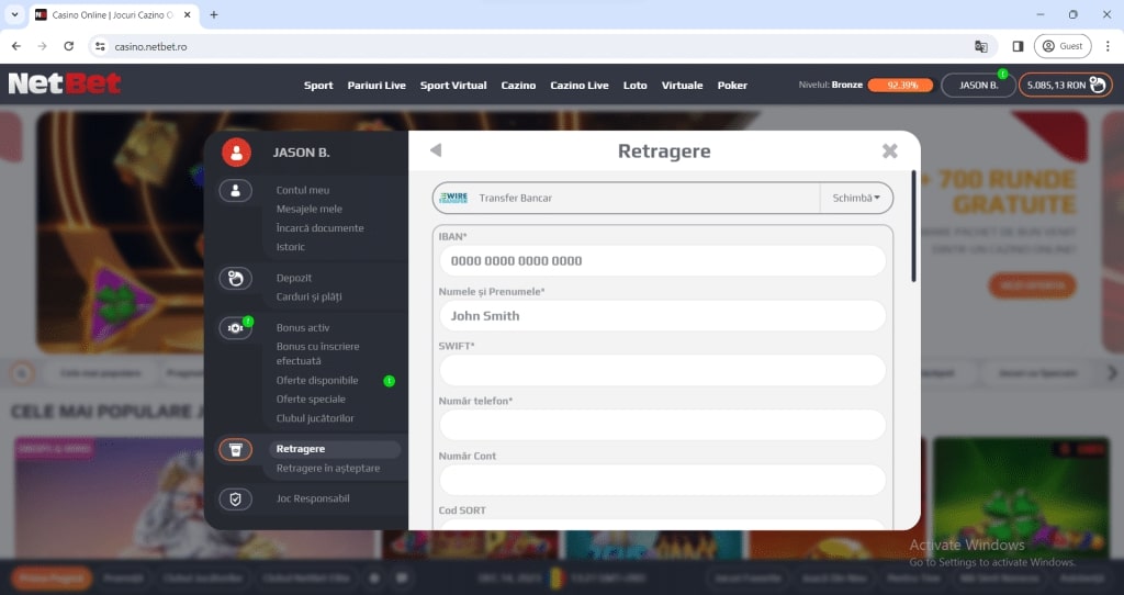 netbet retragere