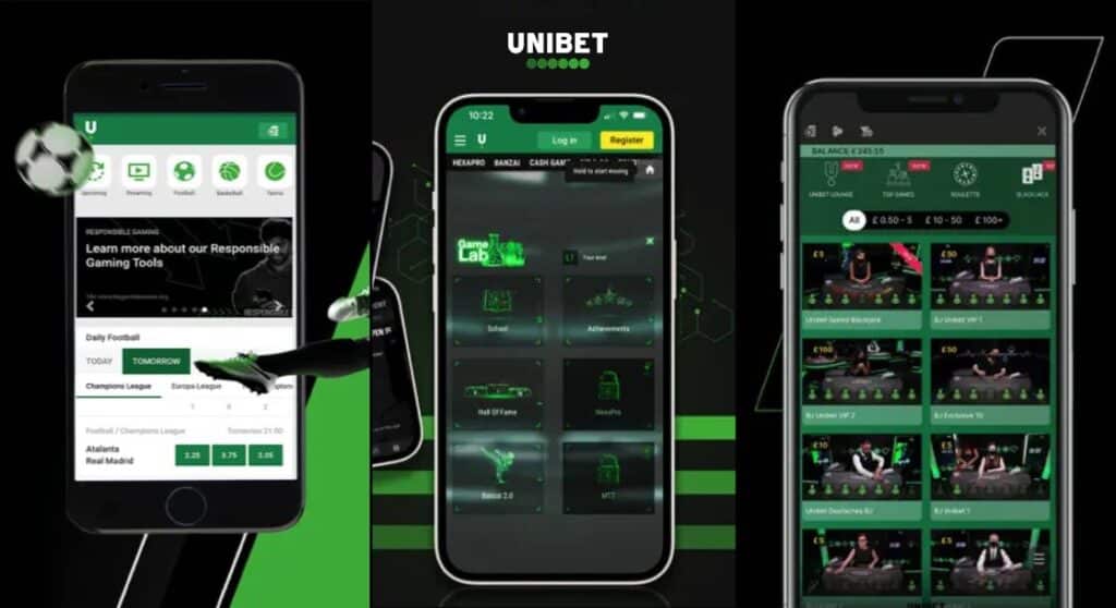 aplicații iOS Unibet