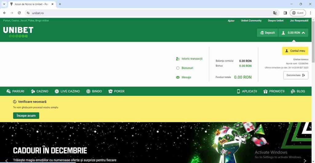 meniu buget unibet