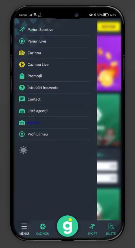 meniu complet getsbet app