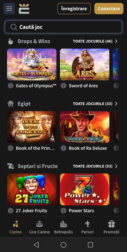 pagina sloturi conti mobile