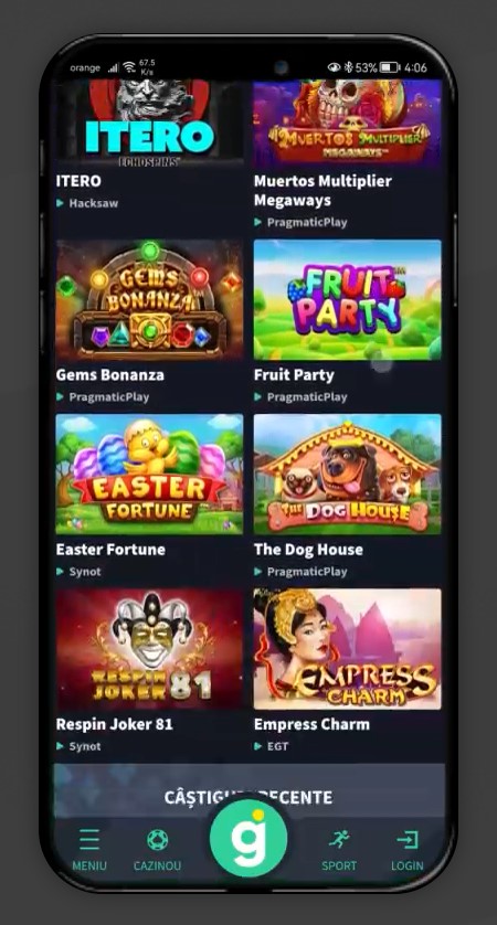 meniu casino getsbet app