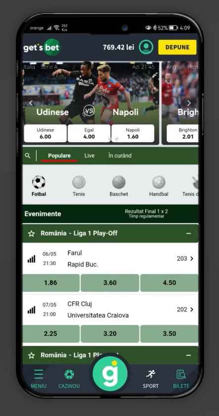 meniu pariuri getsbet app